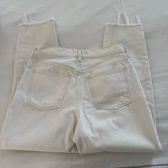 We The Free Cream Button Fly High Rise Cropped Jean - Picture 6 of 9